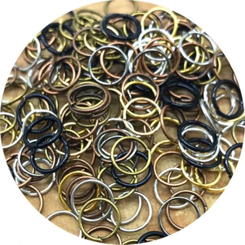 MIONGKI 4/6/8/10 mm offene Biegeringe aus Metall, Spaltringe, Verbinder für die Schmuckherstellung, DIY-Schmuckzubehör, Schmuckherstellungszubehör von MIONGKI