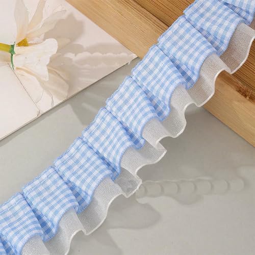 MIONGKI 40 Yards 35MM Doppeltes Schneegarn Gitterfalte Lotusblatt Rockkante Rüschen Volants Schleifen Spitzenband Haare DIY Kopfbedeckung Handarbeit MIONGKI 40 Yards 35MM Doppeltes Schneegarn Gitterfalte Lotusblatt Rockkante Rüschen Volants Schleifen Spitzenband Haare DIY Kopfbedeckung Handarbeit von MIONGKI
