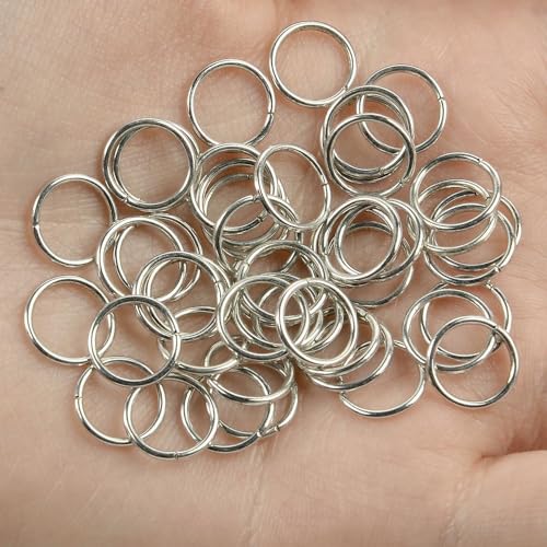 MIONGKI 50/100 Stück, 42 Farben, 10 mm, runde Legierung, offene einzelne grobe Schlaufen, Biegeringe für Hummerverbinder zur Herstellung von DIY-Schmuckzubehör MIONGKI 50/100 Stück, 42 Farben, 10 mm, runde Legierung, offene einzelne grobe Schlaufen, Biegeringe für Hummerverbinder zur Herstellung von DIY-Schmuckzubehör von MIONGKI