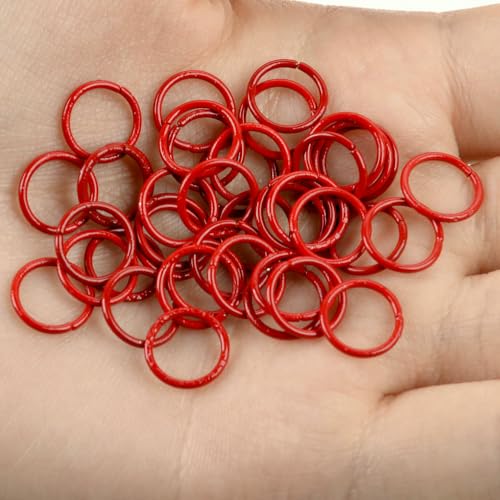 MIONGKI 50/100 Stück, 42 Farben, 10 mm, runde Legierung, offene einzelne grobe Schlaufen, Biegeringe für Hummerverbinder zur Herstellung von DIY-Schmuckzubehör MIONGKI 50/100 Stück, 42 Farben, 10 mm, runde Legierung, offene einzelne grobe Schlaufen, Biegeringe für Hummerverbinder zur Herstellung von DIY-Schmuckzubehör von MIONGKI
