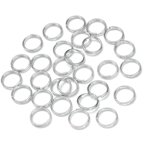 MIONGKI 50–200 Stück Doppelschlaufen, offene Biegeringe, vergoldete und versilberte Metall-Split-Ringe, Verbinder für die Schmuckherstellung, DIY, handgefertigte Zubehörteile MIONGKI 50–200 Stück Doppelschlaufen, offene Biegeringe, vergoldete und versilberte Metall-Split-Ringe, Verbinder für die Schmuckherstellung, DIY, handgefertigte Zubehörteile von MIONGKI
