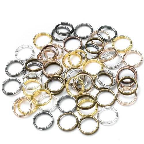 MIONGKI 50–200 Stück Doppelschlaufen, offene Biegeringe, vergoldete und versilberte Metall-Split-Ringe, Verbinder für die Schmuckherstellung, DIY, handgefertigte Zubehörteile MIONGKI 50–200 Stück Doppelschlaufen, offene Biegeringe, vergoldete und versilberte Metall-Split-Ringe, Verbinder für die Schmuckherstellung, DIY, handgefertigte Zubehörteile von MIONGKI