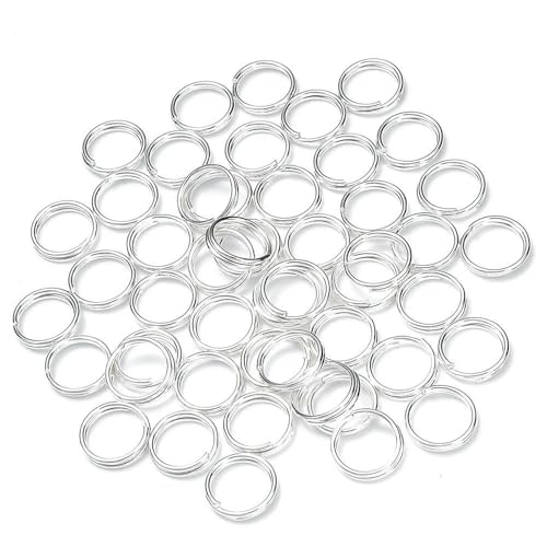 MIONGKI 50–200 Stück Doppelschlaufen, offene Biegeringe, vergoldete und versilberte Metall-Split-Ringe, Verbinder für die Schmuckherstellung, DIY, handgefertigte Zubehörteile MIONGKI 50–200 Stück Doppelschlaufen, offene Biegeringe, vergoldete und versilberte Metall-Split-Ringe, Verbinder für die Schmuckherstellung, DIY, handgefertigte Zubehörteile von MIONGKI