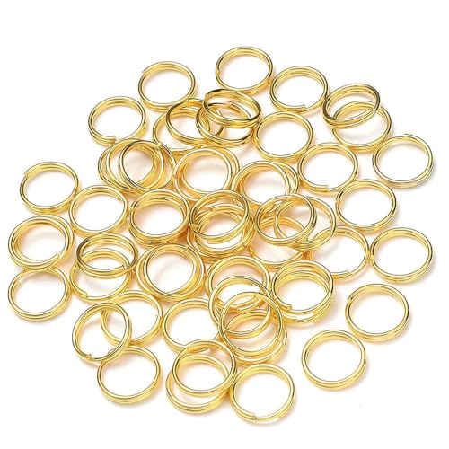 MIONGKI 50–200 Stück Doppelschlaufen, offene Biegeringe, vergoldete und versilberte Metall-Split-Ringe, Verbinder für die Schmuckherstellung, DIY, handgefertigte Zubehörteile MIONGKI 50–200 Stück Doppelschlaufen, offene Biegeringe, vergoldete und versilberte Metall-Split-Ringe, Verbinder für die Schmuckherstellung, DIY, handgefertigte Zubehörteile von MIONGKI