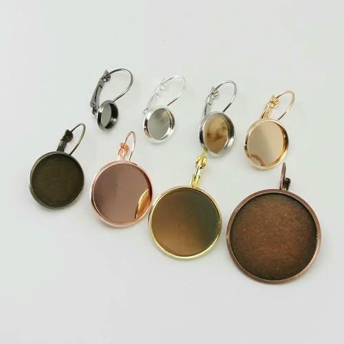 MIONGKI 8 10 12 14 16 18 20 25 mm Rund plattierte Cabochon Kamee Tablett Fassungen Ohrringe Französische Hebelrücken Ohrringe Basis Zubehör für Schmuck MIONGKI 8 10 12 14 16 18 20 25 mm Rund plattierte Cabochon Kamee Tablett Fassungen Ohrringe Französische Hebelrücken Ohrringe Basis Zubehör für Schmuck von MIONGKI