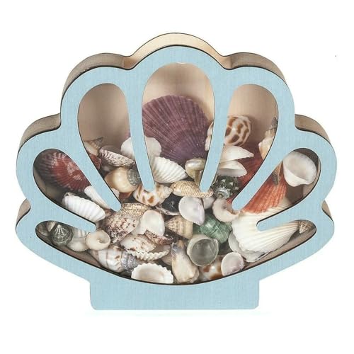 MIONGKI Muschel-Display, Andenken, Schmuck, Perlen, Schmucksteine, Sammlung, Sparschwein, Holzhalter, Ozean-Thema, Dekor MIONGKI Muschel-Display, Andenken, Schmuck, Perlen, Schmucksteine, Sammlung, Sparschwein, Holzhalter, Ozean-Thema, Dekor von MIONGKI