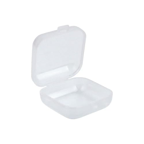 MIONGKI Schmuckschatulle, Mini-Aufbewahrung, quadratisch, transparenter Kunststoff, Klappdeckel, kleines Etui, Pillen- und Ohrring-Aufbewahrung, staubdicht MIONGKI Schmuckschatulle, Mini-Aufbewahrung, quadratisch, transparenter Kunststoff, Klappdeckel, kleines Etui, Pillen- und Ohrring-Aufbewahrung, staubdicht von MIONGKI