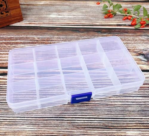 MIONGKI Schmuckschatulle, transparenter Behälter, Steine, Verpackung, Kunststoff, abnehmbar, Aufbewahrungskoffer für Nagelkunstwerkzeuge, 10/15/24 Gitter MIONGKI Schmuckschatulle, transparenter Behälter, Steine, Verpackung, Kunststoff, abnehmbar, Aufbewahrungskoffer für Nagelkunstwerkzeuge, 10/15/24 Gitter von MIONGKI