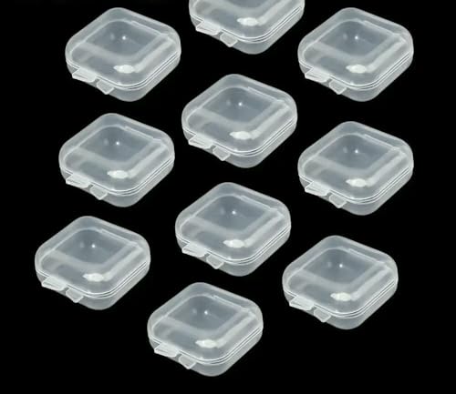 MIONGKI Schmuckschatulle für Damen, quadratisch, transparent, mit Klappdeckel, tragbar, Pillenbehälter, Halter, Verpackung, Ohrringe, Vitrine MIONGKI Schmuckschatulle für Damen, quadratisch, transparent, mit Klappdeckel, tragbar, Pillenbehälter, Halter, Verpackung, Ohrringe, Vitrine von MIONGKI