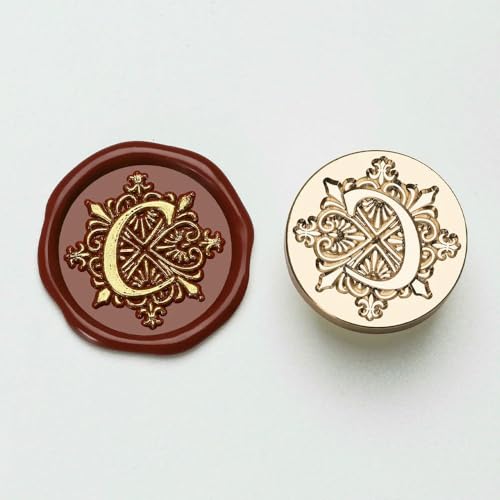 MIONGKI Vintage 26 Alphabete AZ Anfangsbuchstaben Wachs-Siegelstempel Messingkopf DIY Scrapbooking für Geschenkpapier Hochzeitskarte Umschlag Dekor von MIONGKI