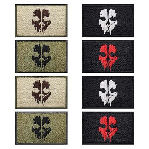 MIPIACE 8 Stück Punishers Patch Taktische Kleidung Aufkleber Patches Klett Militär Klett Patch Punishers Skull Punishers Aufnäher für Taktische Militär Kleidung Rucksack Uniform Weste Baseballkappe von MIPIACE