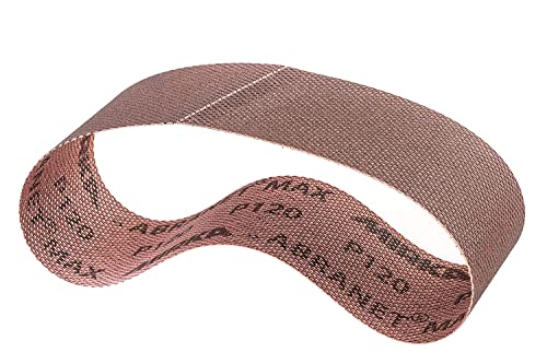 Mirka Abranet Max Schleifband 75x533mm / Korn P120 / 2 Stück für Handschleifmaschinen Bandschleifer Handbandschleifer von MIRKA
