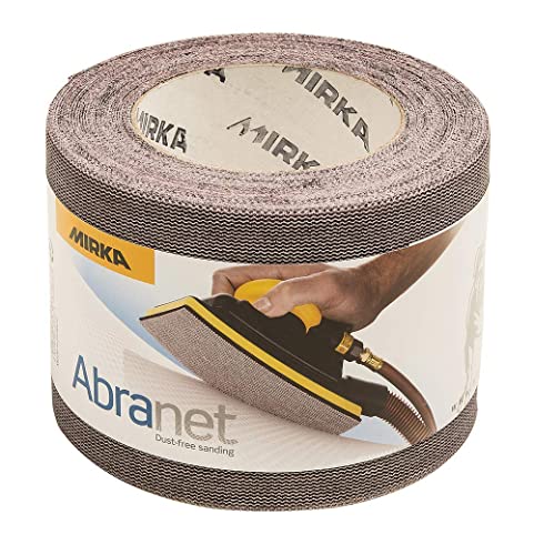 Mirka Abranet Netz-Schleifrolle 93 mm x 10 m Klett/Korn P120 / 1 Rolle/zum Schleifen von Holz, Spachtel, Lack, Kunststoff / 545BQ001123R von MIRKA