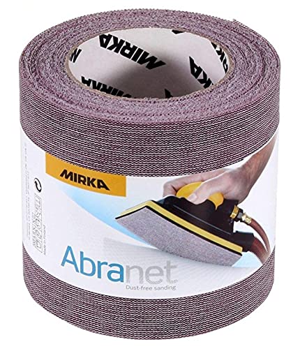 Mirka Abranet Netz-Schleifrolle 115 mm x 10 m Klett / Korn P100 / 1 Rolle / zum Schleifen von Holz, Spachtel, Lack, Kunststoff / 545BY001103R von MIRKA