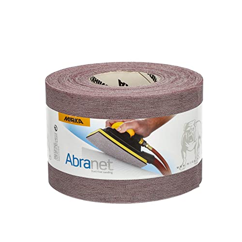 Mirka Abranet Netz-Schleifrolle 115 mm x 25 m Klett / Korn P180 / 1 Rolle / zum Schleifen von Holz, Spachtel, Lack, Kunststoff / 5454400118 von MIRKA