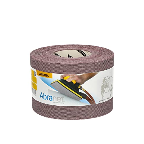 Mirka Abranet Netz-Schleifrolle 115 mm x 25 m Klett / Korn P240 / 1 Rolle / zum Schleifen von Holz, Spachtel, Lack, Kunststoff / 5454400125 von MIRKA