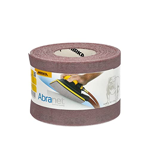 Mirka Abranet Netz-Schleifrolle 115 mm x 25 m Klett/Korn P320 / 1 Rolle/zum Schleifen von Holz, Spachtel, Lack, Kunststoff / 5454400132 von MIRKA