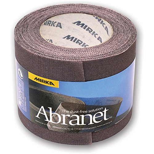 Mirka Abranet Netz-Schleifrolle 75 mm x 10 m Klett / Korn P240 / 1 Rolle / zum Schleifen von Holz, Spachtel, Lack, Kunststoff / 545BI001253R von MIRKA