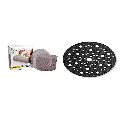 Mirka Abranet Netz-Schleifscheiben Ø 150 mm Klett, Korn P240, 50 Stk & Mirka Schutzauflage Ø 150mm 67-Loch, 5 Stück, zum Schützen von Schleiftellern mit Klettbelag, 8295610111 Mirka Abranet Netz-Schleifscheiben Ø 150 mm Klett, Korn P240, 50 Stk & Mirka Schutzauflage Ø 150mm 67-Loch, 5 Stück, zum Schützen von Schleiftellern mit Klettbelag, 8295610111 von MIRKA