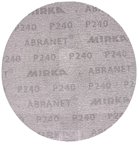 Mirka Abranet Netz-Schleifscheiben Ø 225 mm Klett / Korn P240 / 25 Stk / zum Schleifen von Holz, Spachtel, Lack, Kunststoff / 5422302525 von MIRKA