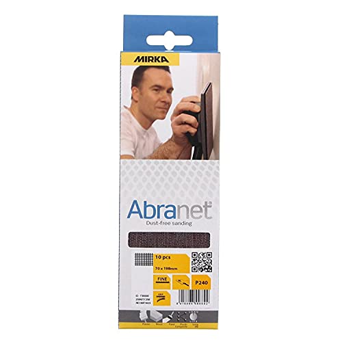 Mirka Abranet Netz-Schleifstreifen 70x198 mm Klett / Korn P240 / 10 Stk / zum Schleifen von Holz, Spachtel, Lack, Kunststoff / AE150F1025 von MIRKA