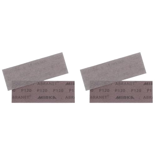 Mirka Abranet Netz Schleifstreifen 80x230mm / Klett Schleifblätter/Korn P120 / 3 Stück / AE175F0312SL / zum staubfreien Schleifen von Holz, Spachtel, Lack, Kunststoff (Packung mit 2) von MIRKA