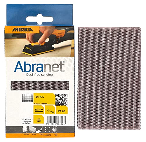 Mirka Abranet Netz-Schleifstreifen 81x133 mm Klett/Korn P180 / 10 Stk/zum Schleifen von Holz, Spachtel, Lack, Kunststoff / AE178F1018 Mirka Abranet Netz-Schleifstreifen 81x133 mm Klett/Korn P180 / 10 Stk/zum Schleifen von Holz, Spachtel, Lack, Kunststoff / AE178F1018 von MIRKA