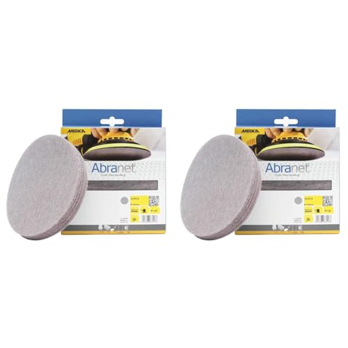 Mirka Abranet Netzschleifscheiben Ø 150mm Klett/Korn P120 / 10 Stk / AE241F1012 / Für alle 150mm Exzenterschleifer und Schleifmaschinen geeignet/zum staubfreien Schleifen von Holz, Spachtel, Lack von MIRKA