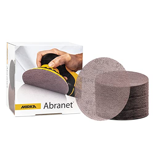 Mirka Abranet Schleifgitter Ø 125mm Klett / Korn P800 / 50 Stk / 5423205081 / Für alle 125mm Exzenterschleifer und Schleifmaschinen geeignet / zum Schleifen von Holz, Spachtel, Lack, Kunststoff von MIRKA