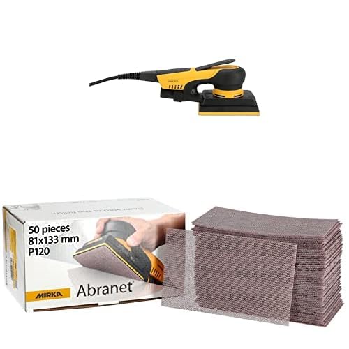 Mirka DEOS II 353 Schwingschleifer 81x133mm 300 W vibrationsarme Schleifmaschine für staubfreies Schleifen + Mirka Abranet Netz-Schleifstreifen 81x133 mm Klett, Korn P120 50 Stk Mirka DEOS II 353 Schwingschleifer 81x133mm 300 W vibrationsarme Schleifmaschine für staubfreies Schleifen + Mirka Abranet Netz-Schleifstreifen 81x133 mm Klett, Korn P120 50 Stk von MIRKA