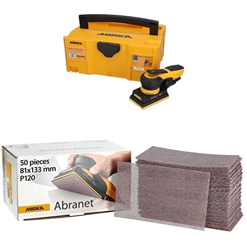 Mirka DEOS II 353 Schwingschleifer im Koffer 81x133mm 300 W vibrationsarme Schleifmaschine + Mirka Abranet Netz-Schleifstreifen 81x133 mm Klett, Korn P120 50 Stk Mirka DEOS II 353 Schwingschleifer im Koffer 81x133mm 300 W vibrationsarme Schleifmaschine + Mirka Abranet Netz-Schleifstreifen 81x133 mm Klett, Korn P120 50 Stk von MIRKA
