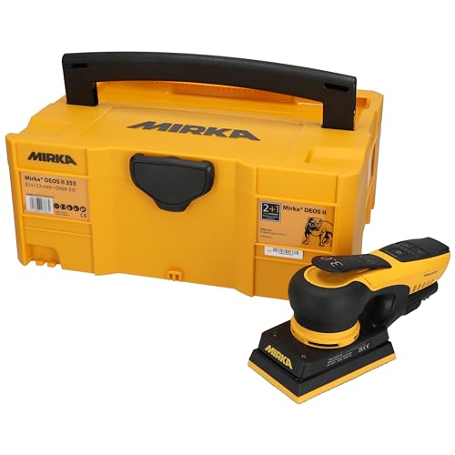 Mirka DEOS II 353 Schwingschleifer im Koffer 81x133mm 300 W vibrationsarme Schleifmaschine für staubfreies Schleifen von Holz, Trockenbau & Metall mit Klett-Schleifpapier, MID3534044CA Mirka DEOS II 353 Schwingschleifer im Koffer 81x133mm 300 W vibrationsarme Schleifmaschine für staubfreies Schleifen von Holz, Trockenbau & Metall mit Klett-Schleifpapier, MID3534044CA von MIRKA