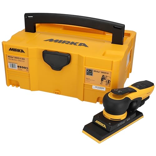 Mirka DEOS II 383 Schwingschleifer im Koffer 70x198mm 300 W vibrationsarme Schleifmaschine für staubfreies Schleifen von Holz, Trockenbau & Metall mit Klett-Schleifpapier / MID3834044 Mirka DEOS II 383 Schwingschleifer im Koffer 70x198mm 300 W vibrationsarme Schleifmaschine für staubfreies Schleifen von Holz, Trockenbau & Metall mit Klett-Schleifpapier / MID3834044 von MIRKA