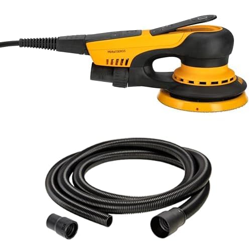Mirka DEROS II 550 Exzenter-Schleifer Schleifmaschine mit Absaugung für Ø 125mm Schleifpapier, 2,5mm Hub Exzenterschleifmaschine + Mirka Antistatischer Absaugschlauch 4m von MIRKA