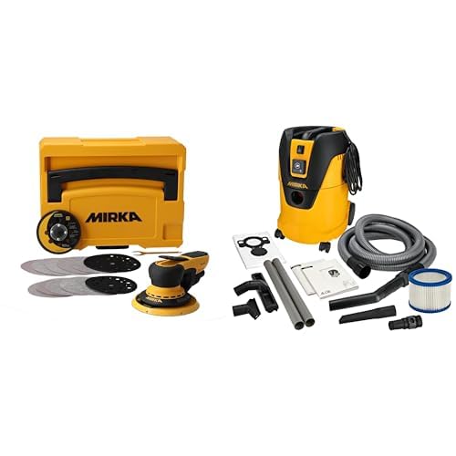 Mirka DEROS II 5650 Exzenter-Schleifer Schleifmaschine mit Absaugung für Ø 125 & 150mm Schleifpapier, 5,0mm Hub + Mirka Industriestaubsauger Nass- und Trockensauger 25 Liter Mirka DEROS II 5650 Exzenter-Schleifer Schleifmaschine mit Absaugung für Ø 125 & 150mm Schleifpapier, 5,0mm Hub + Mirka Industriestaubsauger Nass- und Trockensauger 25 Liter von MIRKA