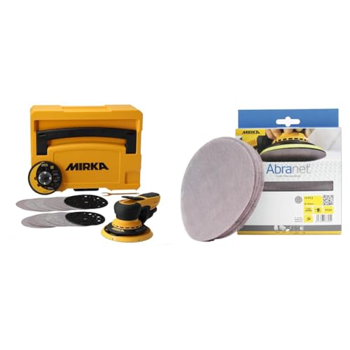 Mirka DEROS II 5650 Exzenter-Schleifer Schleifmaschine mit Absaugung & Abranet Netzschleifscheiben Ø 150mm Klett/Korn P320 / 10 Stk Mirka DEROS II 5650 Exzenter-Schleifer Schleifmaschine mit Absaugung & Abranet Netzschleifscheiben Ø 150mm Klett/Korn P320 / 10 Stk von MIRKA
