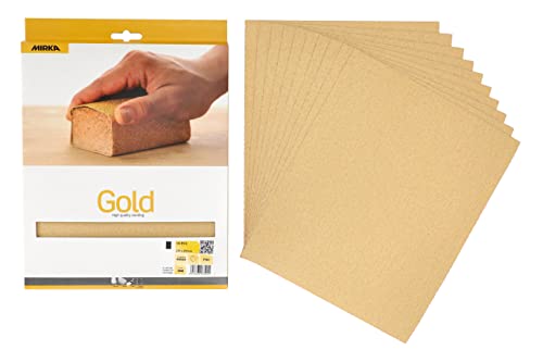 Mirka Gold Schleifpapier Schleifbögen / 230x280 mm/Korn P80 / 10 Stk/Zum Schleifen von Gips, Spachtel, Spanplatten, Holz, Lack Mirka Gold Schleifpapier Schleifbögen / 230x280 mm/Korn P80 / 10 Stk/Zum Schleifen von Gips, Spachtel, Spanplatten, Holz, Lack von MIRKA