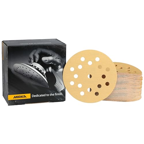 Mirka Gold Universal-Schleifpapier Ø 125mm Klett 17-Loch, Korn P180, 100 Stk/Zum Schleifen von Gips, Spachtel, Spanplatten, Holz, Lack Mirka Gold Universal-Schleifpapier Ø 125mm Klett 17-Loch, Korn P180, 100 Stk/Zum Schleifen von Gips, Spachtel, Spanplatten, Holz, Lack von MIRKA