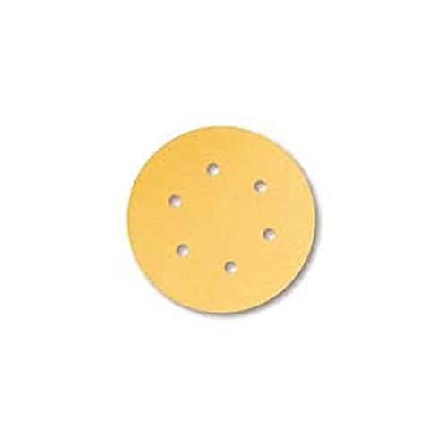 Mirka Gold Universal-Schleifpapier Ø 150mm / selbstklebend / 6-Loch/Korn P120, 100 Stk/Zum Schleifen von Gips, Spachtel, Spanplatten, Holz, Lack Mirka Gold Universal-Schleifpapier Ø 150mm / selbstklebend / 6-Loch/Korn P120, 100 Stk/Zum Schleifen von Gips, Spachtel, Spanplatten, Holz, Lack von MIRKA