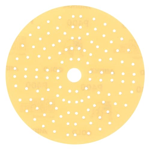 Mirka Gold Universal-Schleifpapier Ø 150mm Klett 121-Loch/Korn P400, 100 Stk/Zum Schleifen von Gips, Spachtel, Spanplatten, Holz, Lack Mirka Gold Universal-Schleifpapier Ø 150mm Klett 121-Loch/Korn P400, 100 Stk/Zum Schleifen von Gips, Spachtel, Spanplatten, Holz, Lack von MIRKA