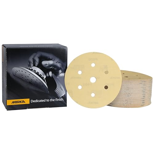 Mirka Gold Universal-Schleifpapier Ø 150mm Klett 7-Loch, Korn P400, 100 Stk/Zum Schleifen von Gips, Spachtel, Spanplatten, Holz, Lack Mirka Gold Universal-Schleifpapier Ø 150mm Klett 7-Loch, Korn P400, 100 Stk/Zum Schleifen von Gips, Spachtel, Spanplatten, Holz, Lack von MIRKA
