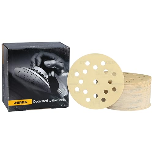 Mirka Gold Universal-Schleifpapier Ø 125mm Klett 17-Loch, Korn P320, 100 Stk/Zum Schleifen von Gips, Spachtel, Spanplatten, Holz, Lack Mirka Gold Universal-Schleifpapier Ø 125mm Klett 17-Loch, Korn P320, 100 Stk/Zum Schleifen von Gips, Spachtel, Spanplatten, Holz, Lack von MIRKA