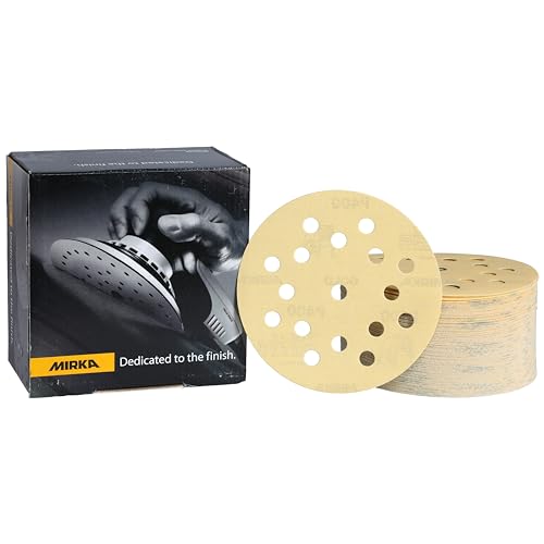 Mirka Gold Universal-Schleifpapier Ø 125mm Klett 17-Loch, Korn P400, 100 Stk/Zum Schleifen von Gips, Spachtel, Spanplatten, Holz, Lack Mirka Gold Universal-Schleifpapier Ø 125mm Klett 17-Loch, Korn P400, 100 Stk/Zum Schleifen von Gips, Spachtel, Spanplatten, Holz, Lack von MIRKA