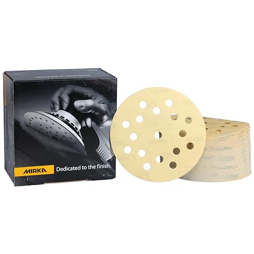 Mirka Gold Universal-Schleifpapier Ø 125mm Klett 17-Loch, Korn P500, 100 Stk/Zum Schleifen von Gips, Spachtel, Spanplatten, Holz, Lack Mirka Gold Universal-Schleifpapier Ø 125mm Klett 17-Loch, Korn P500, 100 Stk/Zum Schleifen von Gips, Spachtel, Spanplatten, Holz, Lack von MIRKA