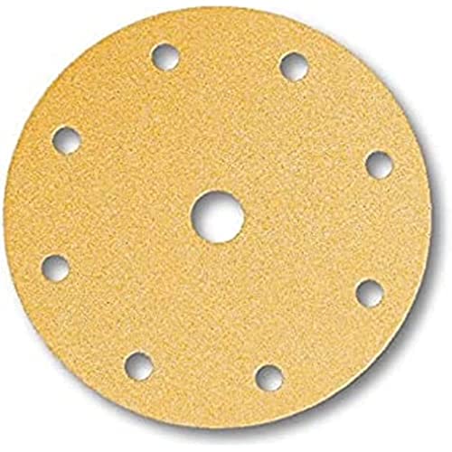 Mirka Gold Universal-Schleifpapier Ø 150mm Klett 9-Loch, Korn P180, 100 Stk/Zum Schleifen von Gips, Spachtel, Spanplatten, Holz, Lack Mirka Gold Universal-Schleifpapier Ø 150mm Klett 9-Loch, Korn P180, 100 Stk/Zum Schleifen von Gips, Spachtel, Spanplatten, Holz, Lack von MIRKA