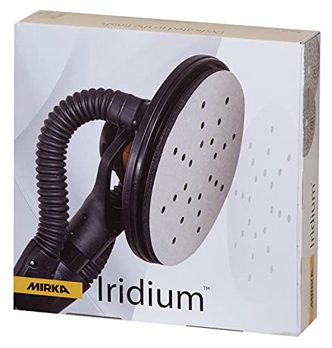 Mirka Iridium Schleifpapier Ø 225mm Klett Korn 150 / 25 Scheiben / Für Trockenbauschleifer Wand- und Deckenschleifer / Schleifen von Lack, Spachtel, Grundierung, Holz, Stahl, Mineralwerkstoffe von MIRKA