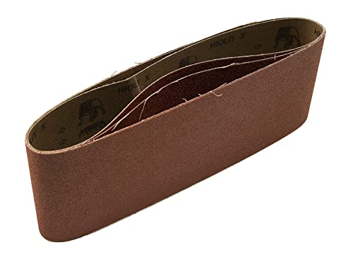 Mirka Red 3 Stück Gewebe-Schleifbänder 100x610mm / Korn P120 / hochwertiges Schleifband für Bandschleifer / Zum Schleifen von Holz und Metall von MIRKA