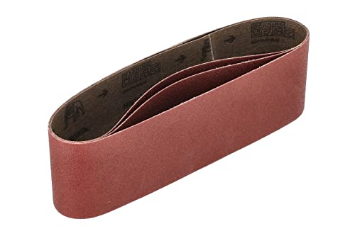 Mirka Red 3 Stück Gewebe-Schleifbänder 75x533mm / Korn P100 / hochwertiges Schleifband für Bandschleifer / Zum Schleifen von Holz und Metall von MIRKA