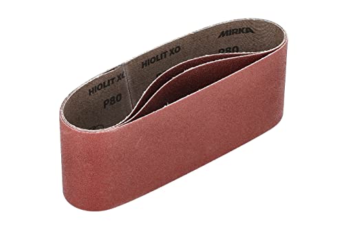 Mirka Red 3 x Gewebe-Schleifbänder 75x457mm / Korn P80 / hochwertiges Schleifband für Bandschleifer/Zum Schleifen von Holz und Metall Mirka Red 3 x Gewebe-Schleifbänder 75x457mm / Korn P80 / hochwertiges Schleifband für Bandschleifer/Zum Schleifen von Holz und Metall von MIRKA