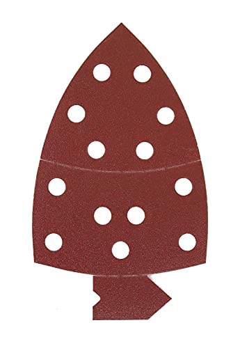 Mirka Red Deltaschleifer Schleifpapier Holz Schleifdreiecke Klett / 105x150x150 mm/Klett-Haftung / 13-Loch/Mix-Korn P40, P80, P120, P180 / 5 Stück/zum Schleifen von Holz, Metall und Kunststoff Mirka Red Deltaschleifer Schleifpapier Holz Schleifdreiecke Klett / 105x150x150 mm/Klett-Haftung / 13-Loch/Mix-Korn P40, P80, P120, P180 / 5 Stück/zum Schleifen von Holz, Metall und Kunststoff von MIRKA
